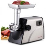 Sunmile SM-G33 Electric Meat Grinder - 1HP 800W Max Power - ETL Stainless Steel Meat Grinder Mincer Sausage Stuffer - Stainless Steel Blade and Plates, 1 Sausage Maker